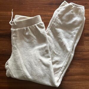 gap ivory cuffed sweatpant joggers